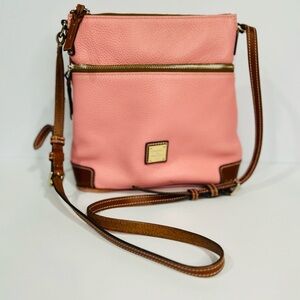 Dooney & Bourke Pink and Brown Crossbody Bag